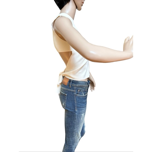 Zara Cream Bare Back Tie Back Sleeveless Top, NWT, S - Picture 6 of 15